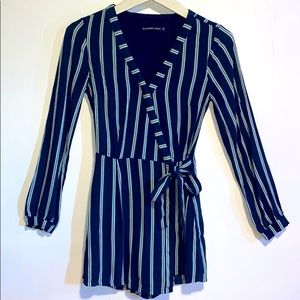 Abercrombie & Fitch Long Sleeve Striped Romper